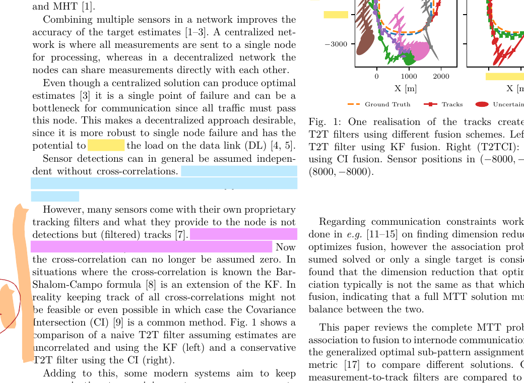 Sample PDF crop before running remarkable-hlfix, with opaque highlight blocks covering text